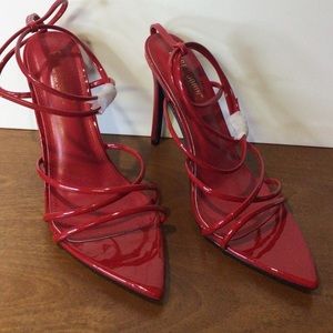 CAPE ROBIN red strap heels